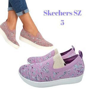 Skechers Arch Support Slip On Cloud Pink Gray Women's Size 5 Store Worn 158404